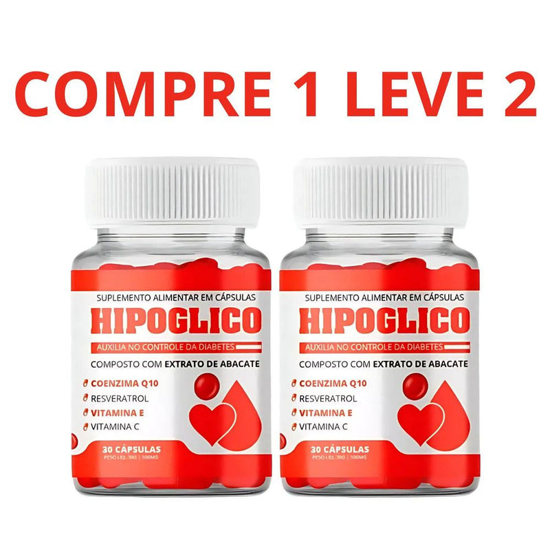 Hipoglico 30 Cápsulas - Brinde Hipoglico Gotas 30ml + Frete Grátis