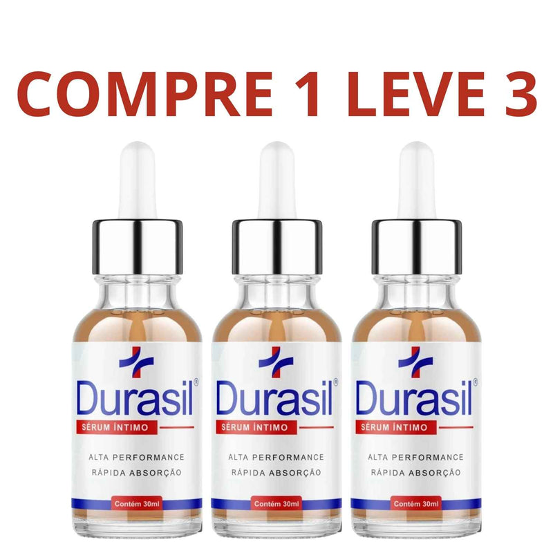 3 Unidades: Sérum Íntimo Durasil 30ml - Alta Performance e Desempenho + Frete Grátis