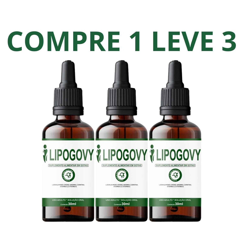 Lipogovy 30ml - Emagrecimento e Perda De Peso + Frete Grátis