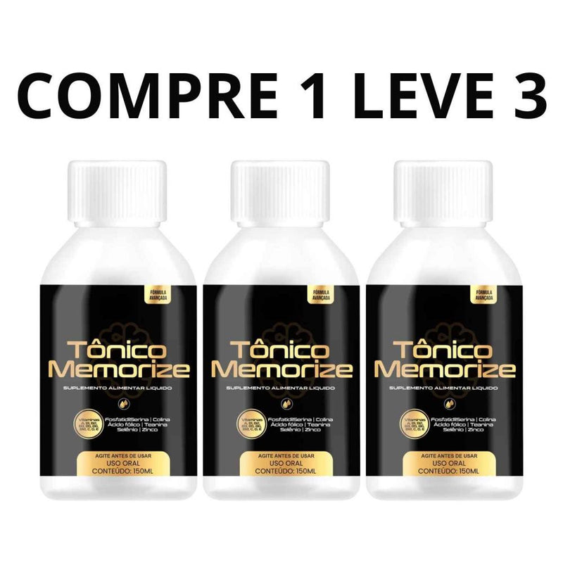 Tônico Memorize 150ml - Previna a Degeneração Cerebral + Frete Grátis