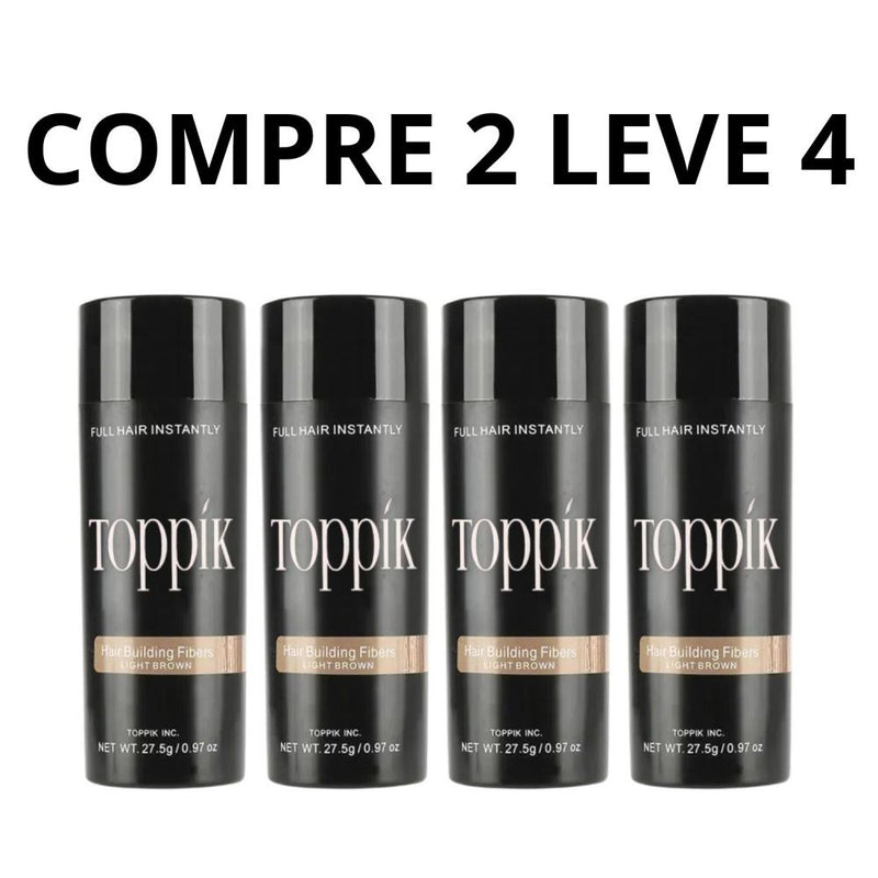 Toppik Hair Fiber - Preenche de Forma Instantânea as Falhas Capilares + Frete Grátis